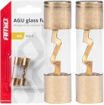 ΑΣΦΑΛΕΙΕΣ ΓΥΑΛΙΝΕΣ AGU AGU 40A 38x10,3mm  ΑΜΙΟ - 2 ΤΕΜ.
