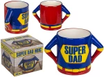 Κούπα 'Super Dad' 500ml Κόκκινο/Μπλε Κεραμικό 18x11cm