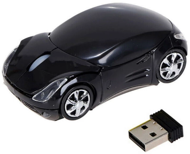 Ασύρματο  2.4G USB Οπτικό Ποντίκι Αυτοκίνητο (1600dpi) (Μαύρο) (OEM)