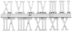 KIT  Επισκευής για Ρολόι Τοίχου (Λατινική Αρίθμιση) (Ασημί) (OEM)