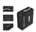 Προσαρμογέας Μετατροπέας VGA & 3.5mm Audio σε HDMI (Μαύρο) (OEM)