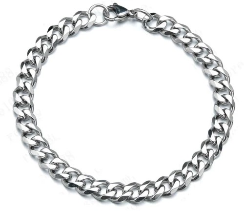 Ατσάλινο Βραχιόλι ΑΑ-58 Ασημί