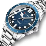 Curren C8450 Silver Blue Ρολόι με Μπλε Καντράν και Ασημένιο Μπρασελέ