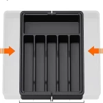 Ρυθμιζόμενη Θήκη για Μαχαιροπίρουνα Lifewit Adjustable Utensil Tray for Drawer Black