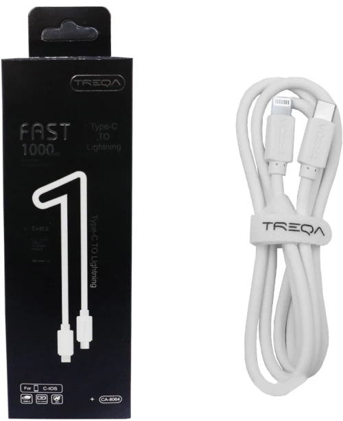 Καλώδιο Γρήγορης Φόρτισης και Μεταφοράς Δεδομένων 1m Type-c σε Lightning Treqa CA-8064 Λευκό