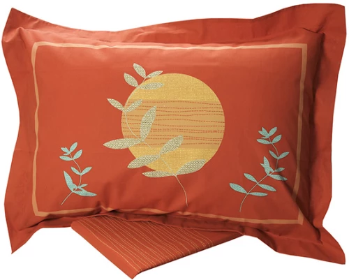 Σετ Σεντόνια Cotton Feelings εμπριμέ 693 Brick Μονό (160x260)