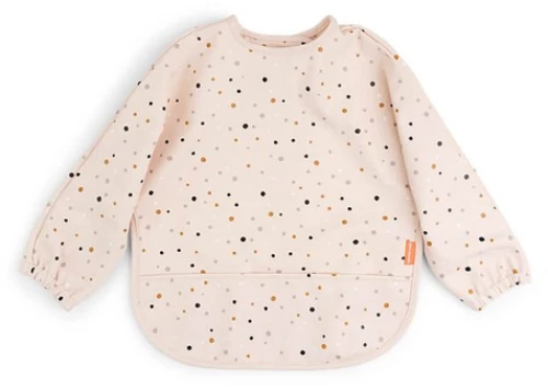 Done by Deer Βρεφική Σαλιάρα με μακρύ μανίκι Happy dots Powder BR76431