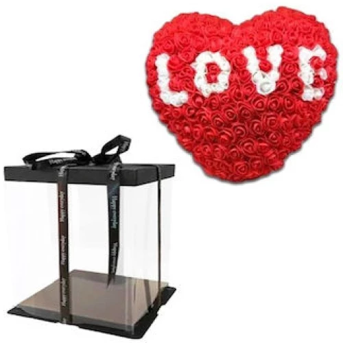 Καρδιά από Τεχνητά Τριαντάφυλλα Love 33cm 95569 RED