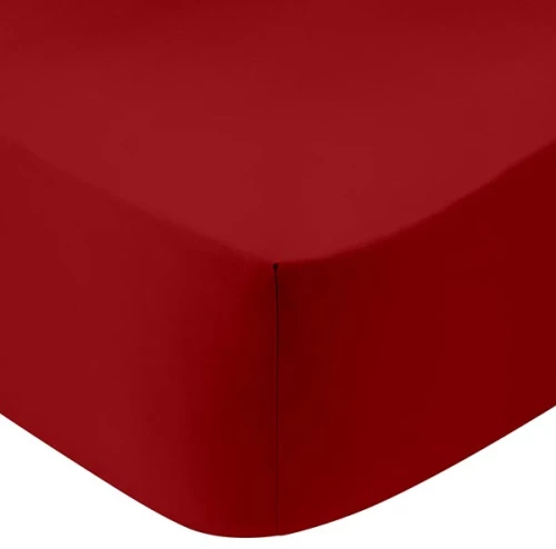 Κατωσέντονο Cotton Feelings με λάστιχο 113 Red Διπλό (160x200 30)