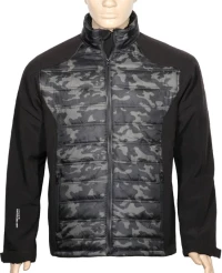 Μπουφάν ελαφρύ δύο υλικών KHAKI/BLACK
