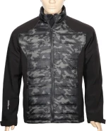 Μπουφάν ελαφρύ δύο υλικών KHAKI/BLACK