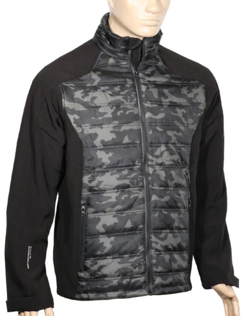 Μπουφάν ελαφρύ δύο υλικών KHAKI/BLACK