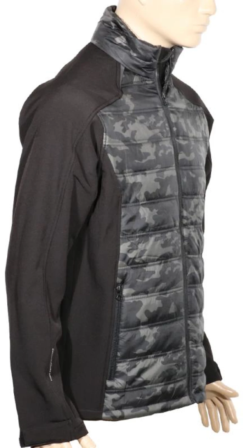 Μπουφάν ελαφρύ δύο υλικών KHAKI/BLACK