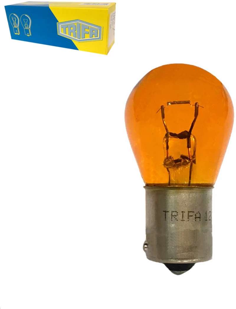 Λάμπα Φλας PY21W ΒΑU15S Πορτοκαλί 12Volt 21watt Τrifa 80381 1 Τεμάχιο
