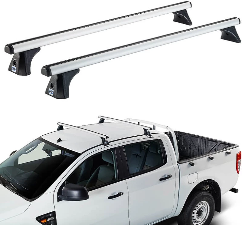 Μπάρες Οροφής Αλουμινίου CRUZ 924-715 Oplus AT-128cm Ασημί 2 Τεμάχια