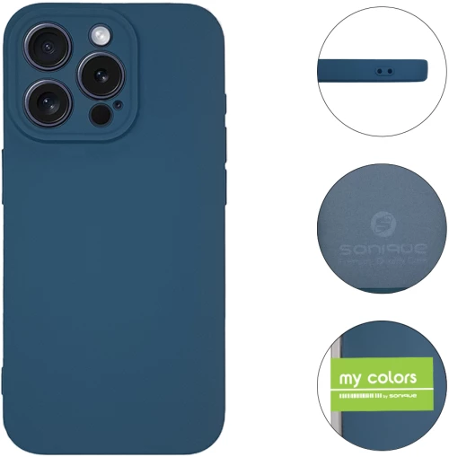 Θήκη Σιλικόνης My Colors Sonique Apple iPhone 15 Pro Max Μπλε Σκούρο - Sonique - Μπλε Σκούρο - iPhone 15 Pro Max