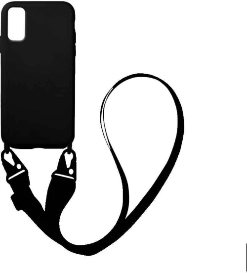 Θήκη Σιλικόνης με Strap CarryHang Sonique Samsung Galaxy S20 Μαύρο - Sonique - Μαύρο - Galaxy S20 - Θήκες Πλάτης