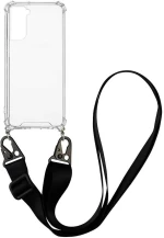 Θήκη Σιλικόνης με Strap Sonique Armor Clear Samsung Galaxy S22 Plus Μαύρο - Sonique - Μαύρο - Galaxy S22 Plus - Θήκες Πλάτης