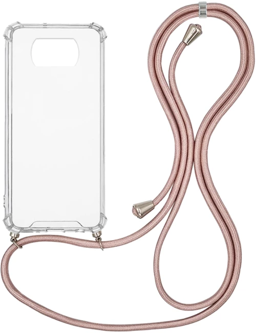 Θήκη Σιλικόνης με Κορδόνι Sonique Armor Clear Xiaomi Poco X3 NFC / Poco X3 Pro Ροζ Χρυσό Σατινέ - Sonique - Ροζ Χρυσό Σατινέ - Poco X3 NFC, Poco X3 Pro - Θήκες Πλάτης