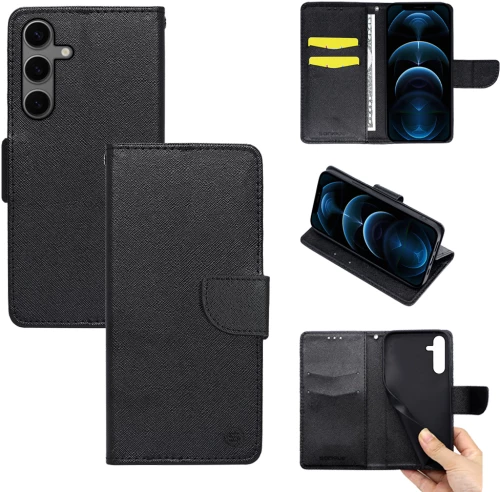 Θήκη Πορτοφόλι Sonique Trend Wallet Samsung Galaxy S24 Μαύρο - Sonique - Μαύρο - Galaxy S24 - Θήκη Πορτοφόλι