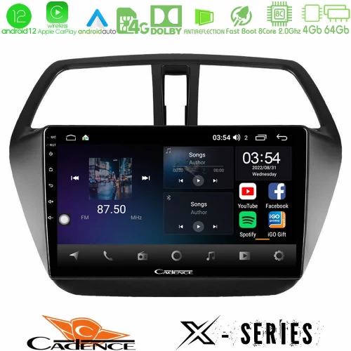 Cadence X Series Suzuki SX4 S-Cross 8core Android12 4+64GB Navigation Multimedia Tablet 9"