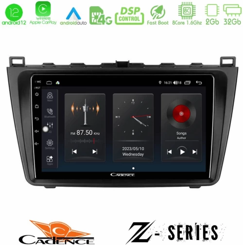 Cadence Z Series Mazda 6 2008-2012 8core Android12 2+32GB Navigation Multimedia Tablet 9"