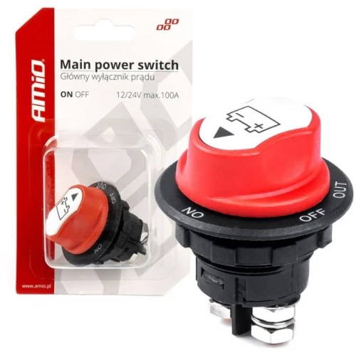 Κεντρικός Διακόπτης Μπαταρίας ON/OFF 12/24 Volt 100Α Max Amio 03026