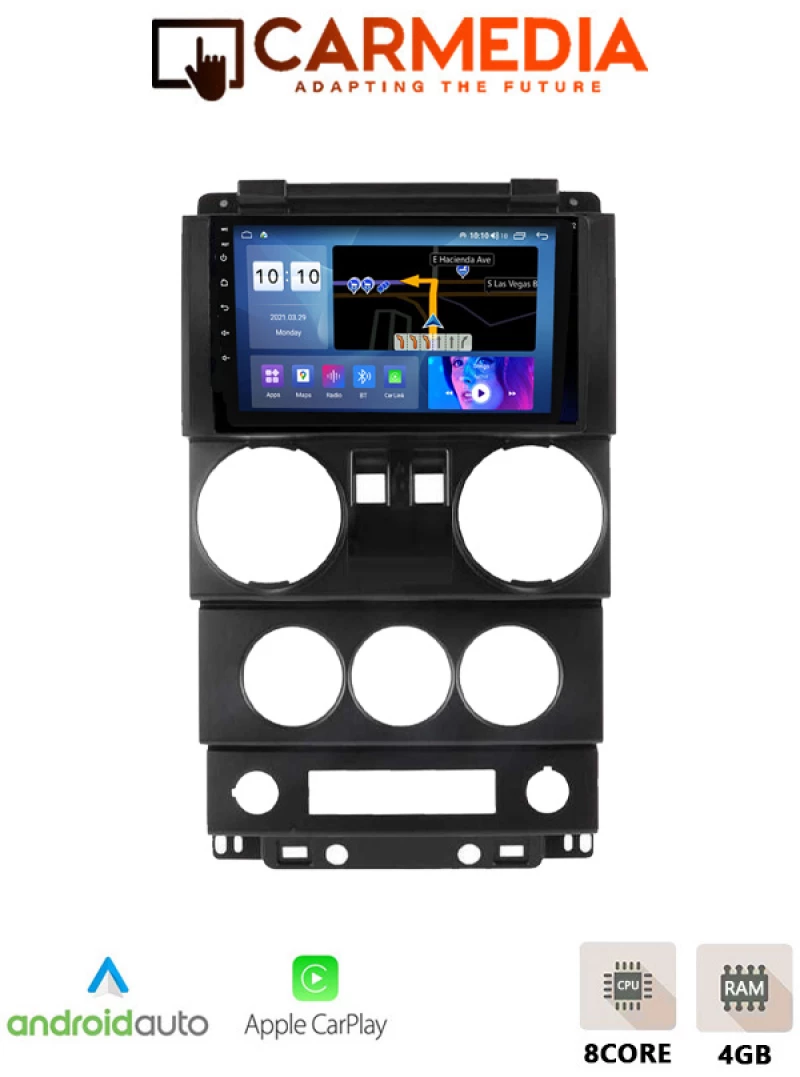 CARMEDIA CM409-13 TABLET 9'' OEM JEEP WRANGLER 2006-2011 (2 SWITCHES)