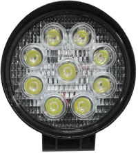 Προβολέας LED Εργασίας Στρογγυλός 27W 10-30V 3780lm 30° Αδιάβροχος IP65 Ψυχρό Λευκό 6000k GloboStar 30000