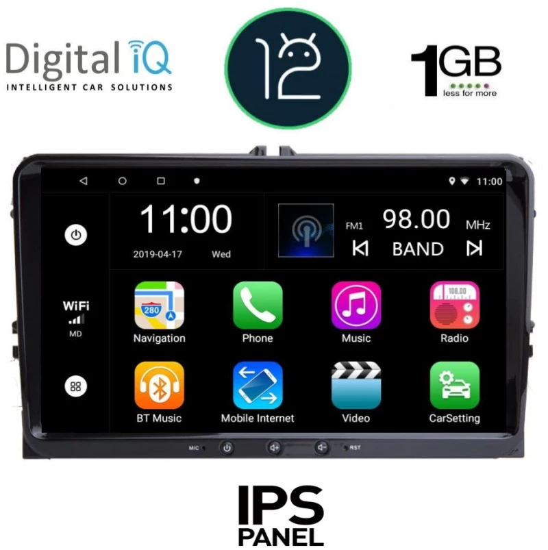 DIGITAL IQ RTA 189_GPS (9inc) MULTIMEDIA TABLET OEM SEAT - SKODA - VW mod. 2004-2014