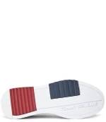 Tommy Jeans ανδρικό δερμάτινο sneaker retro basket λευκό EM0EM01397-YBS