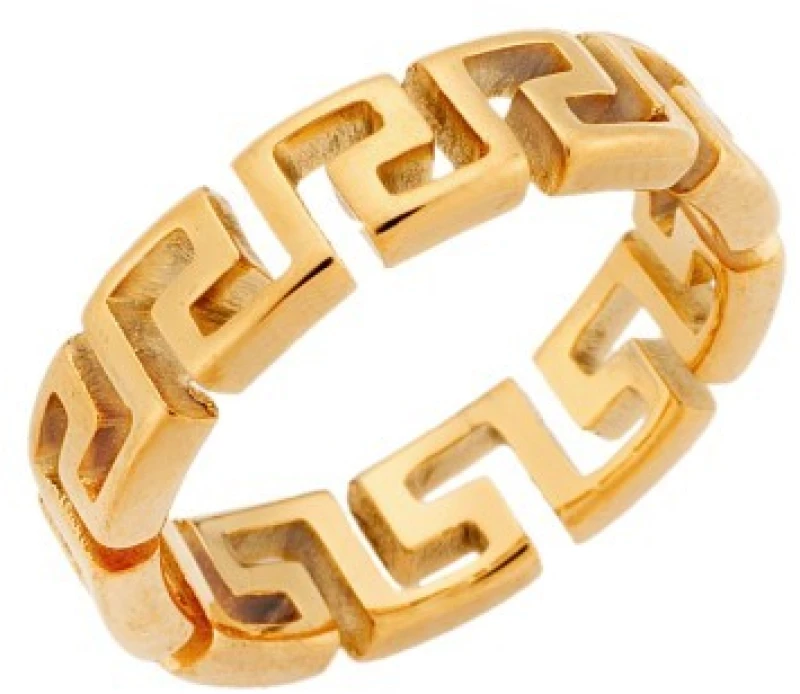 Δαχτυλίδι Senza Unisex Gold Plated Steel, με μαίανδρο SSD5009GD