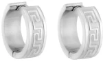 Σκουλαρίκια SENZA Steel, κρίκος με μαίανδρο 2 cm SSD5022SR