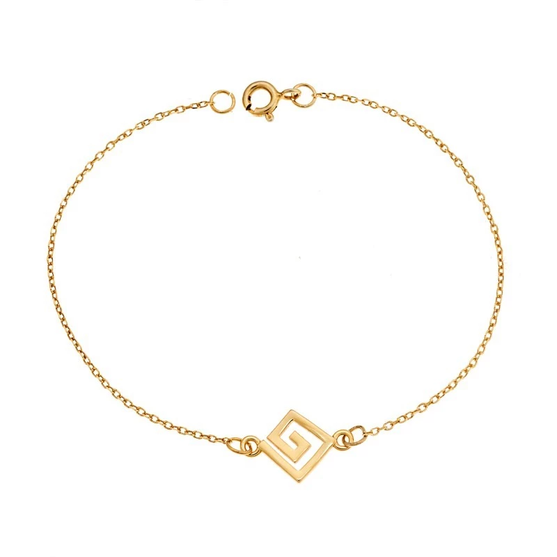 Βραχιόλι Senza Silver 925 Gold Plated, μαίανδρος SSR2782GD