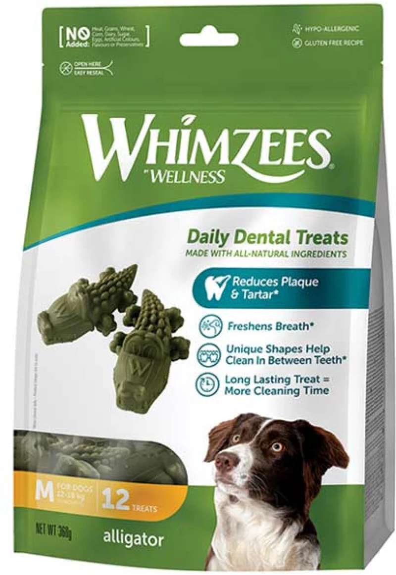 Whimzees Bags Alligator Medium 12pcs