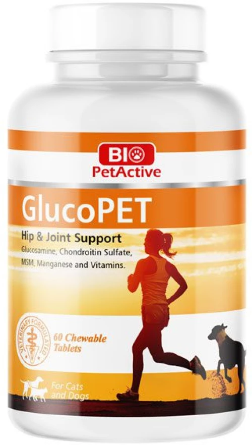 Bio Petactive Glucopet Hip and Joint Support for Dogs and Cats 60 tabs