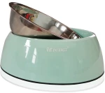 Pet Interest Deluxe Dual Bowl Sea Green Μπολ 700/900ml
