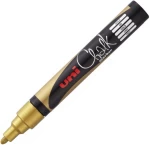 Μαρκαδόρος Υγρής Κιμωλίας Uni Chalk Marker PWE-5M Gold