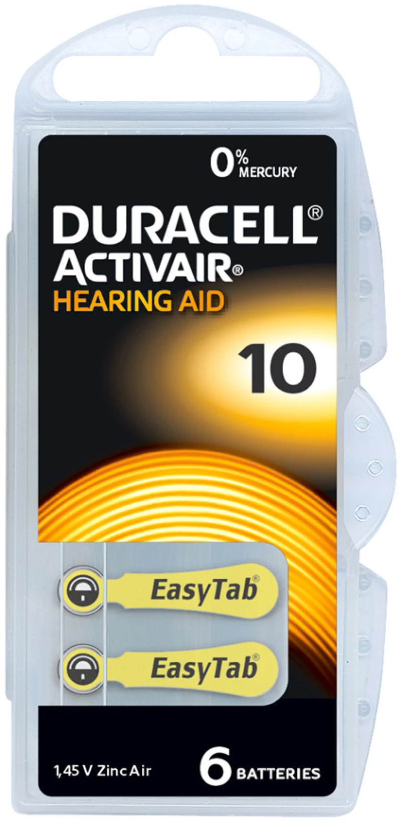 Duracell Μπαταρίες Ακουστικών Βαρηκοΐας Activair 10, 1.45v, 6τμχ