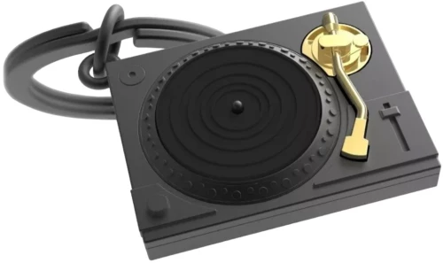 Μπρελόκ Με Σχέδιο Turntable 218-01 Μαύρο Μαύρο