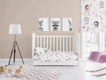 Σετ Σεντόνια Κούνιας (120x160) Lily & Deer White-Pink Dimcol