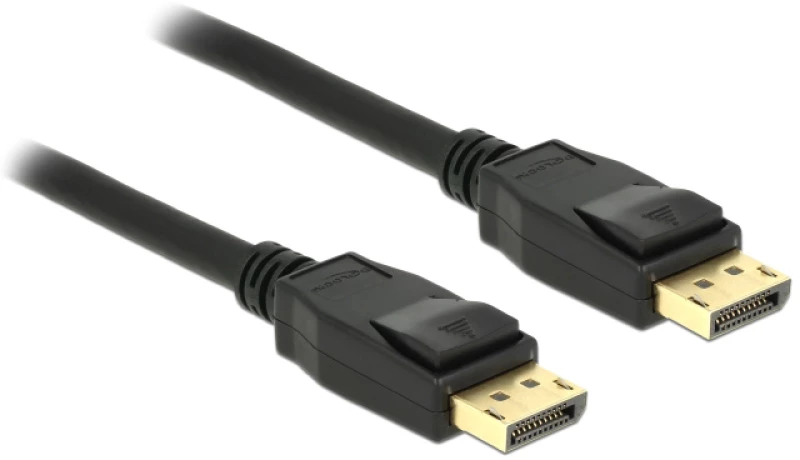 DELOCK καλώδιο DisplayPort 1.2 85508, 4K/60Hz, 21.6 Gbps, 1.5m, μαύρο