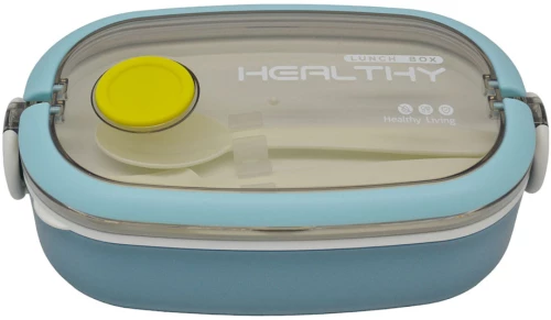 ΦΑΓΗΤΟΔΟΧΕΙΟ ΠΛΑΣΤΙΚΟ ΜΕ ΚΑΠΑΚΙ ΑΣΦΑΛΕΙΑΣ ΠΙΡΟΥΝΙ & ΚΟΥΤΑΛΙ 0,90lt ΜΠΛΕ ANKOR