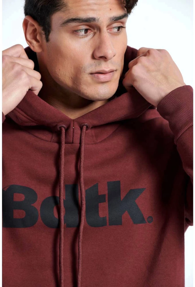 Ανδρική Μπλούζα Φούτερ Με Κουκούλα Body Talk Basic Line Big Logo Μπορντό  Μπορντό