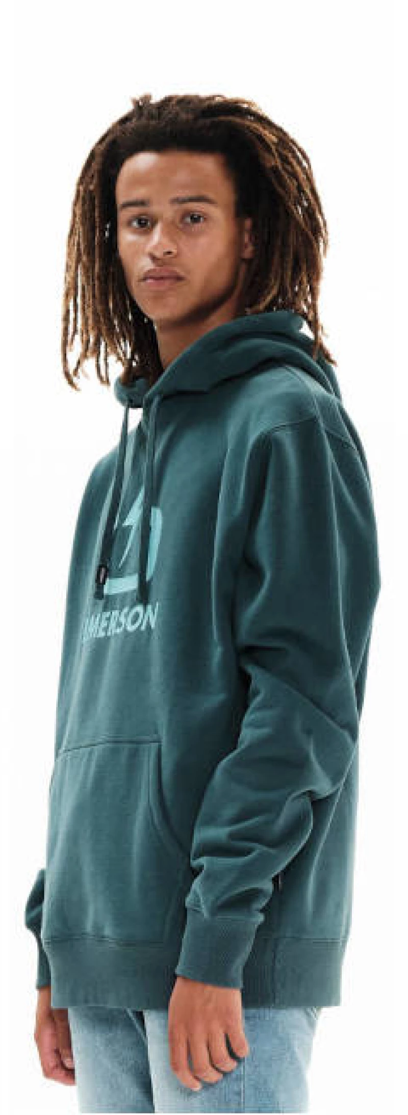 Ανδρική Φούτερ Με Κουκούλα Emerson Big Logo Πράσινο  Πράσινο