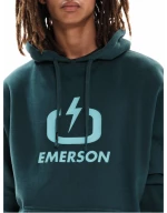 Ανδρική Φούτερ Με Κουκούλα Emerson Big Logo Πράσινο  Πράσινο