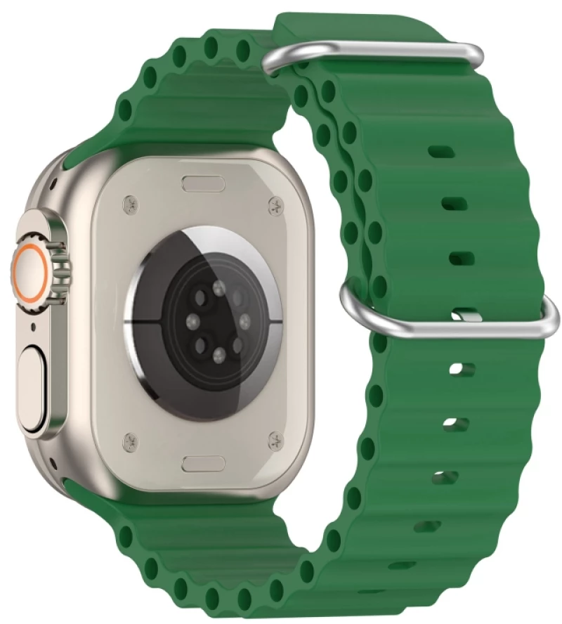 OceanWave Version Λουράκι Σιλικόνης για Apple Watch 42/44/45/49mm - Alfalfa Grass OEM