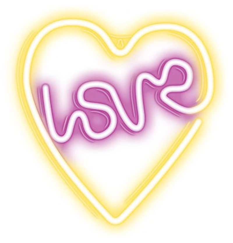 Forever Light Φωτιστικό Neon Love Heart Πολύχρωμο (NNE02)