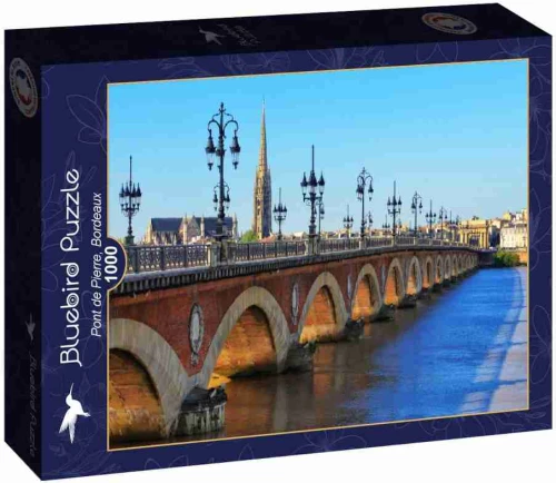 Bluebird Puzzle-90041-Pont de Pierre, Bordeaux -1000 pieces