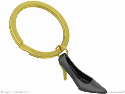ΜΤΜ977-01 Μπρελόκ Μεταλλικό High Heels black gold Γόβα Μαύρη Χρύση